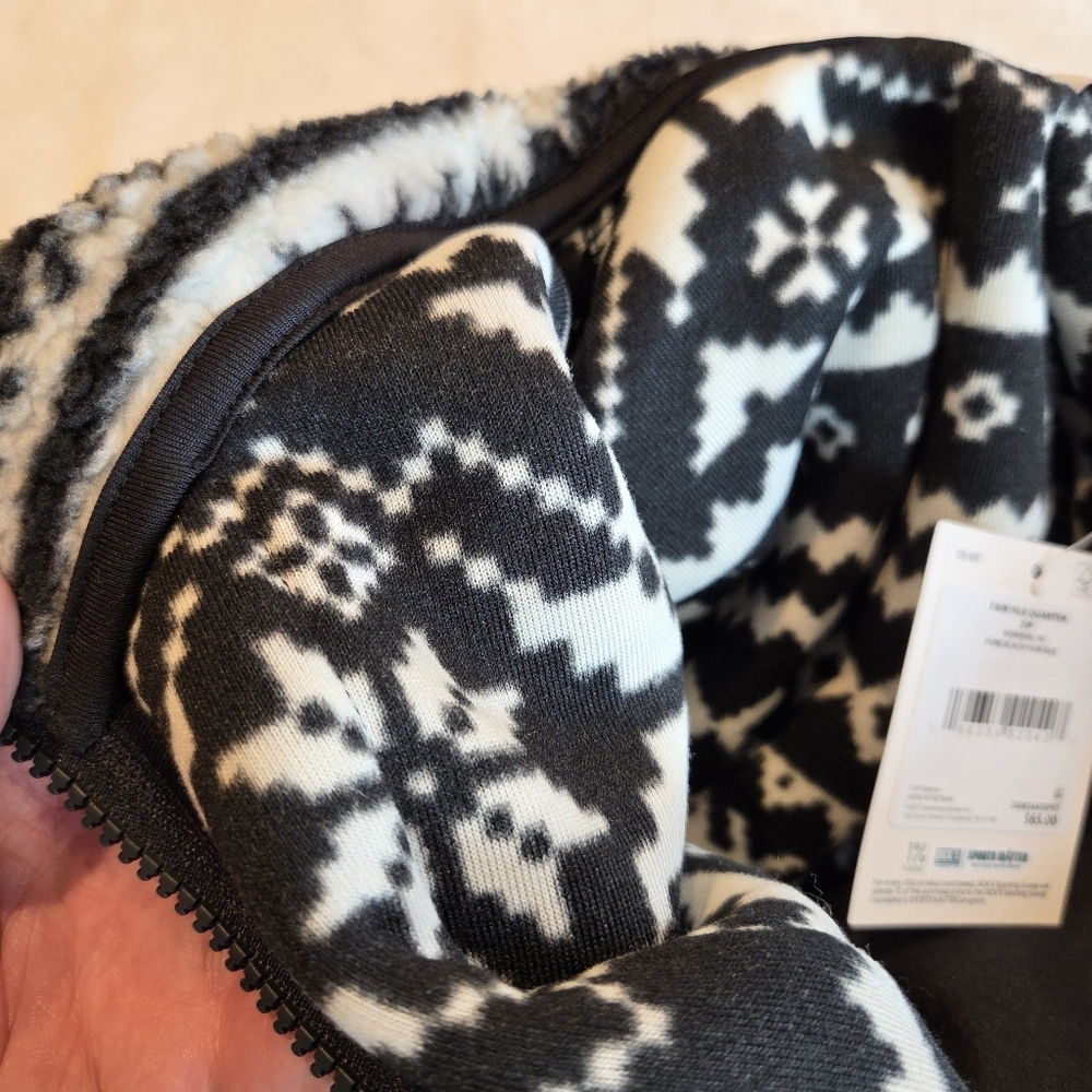 DSG Women's Fair Isle Quarter-Zip Fleece Pullover Medium  New Jacket/Coat New - Picture 10 of 12